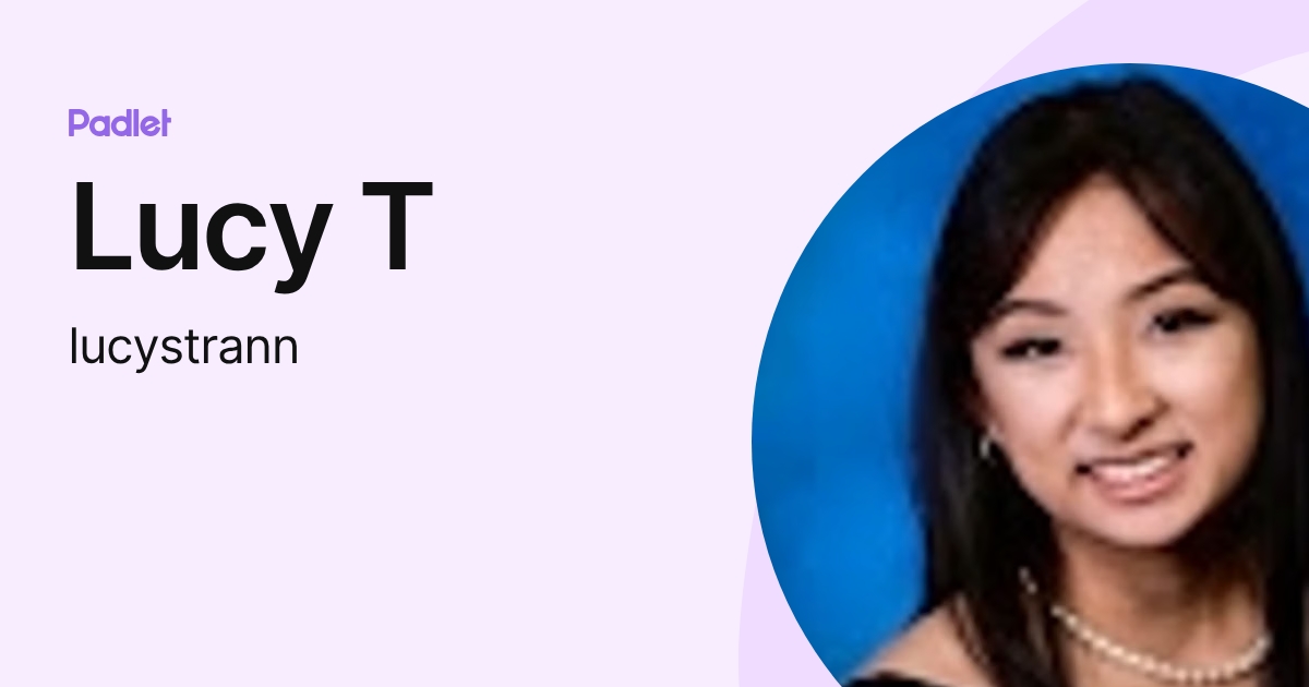 Lucy T (lucystrann) profile | Padlet