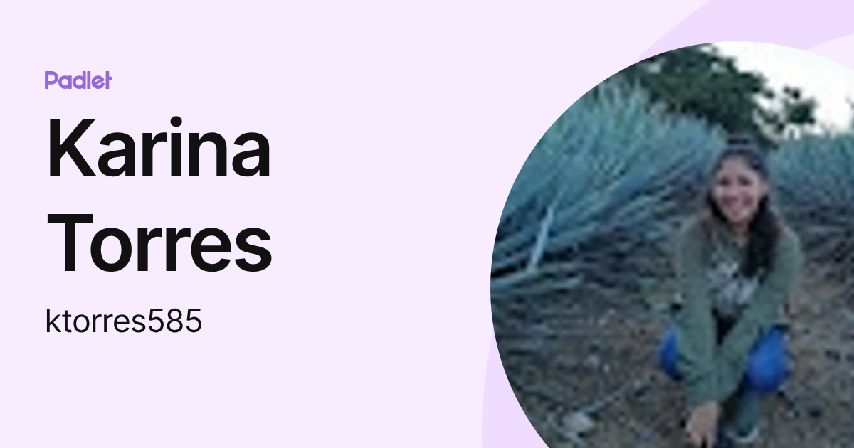 Karina Torres (ktorres585) profile | Padlet