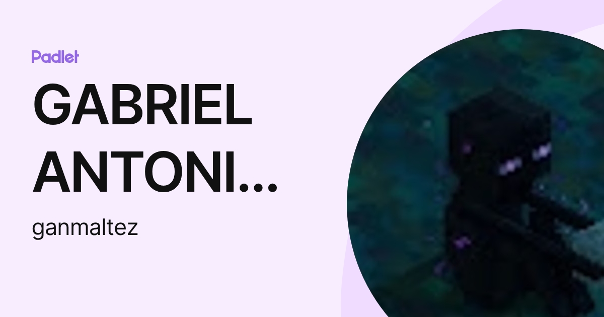 GABRIEL ANTONIO MALTEZ HERRERA (ganmaltez) profile | Padlet