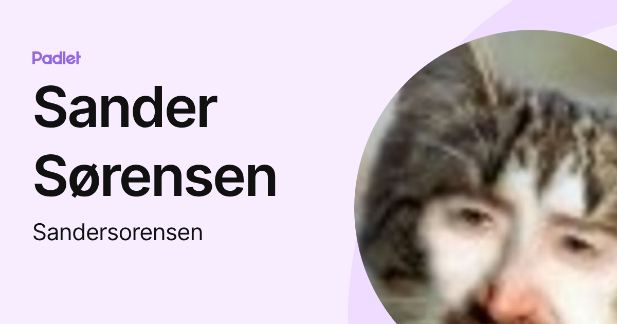 Sander Sørensen (Sandersorensen) profile | Padlet