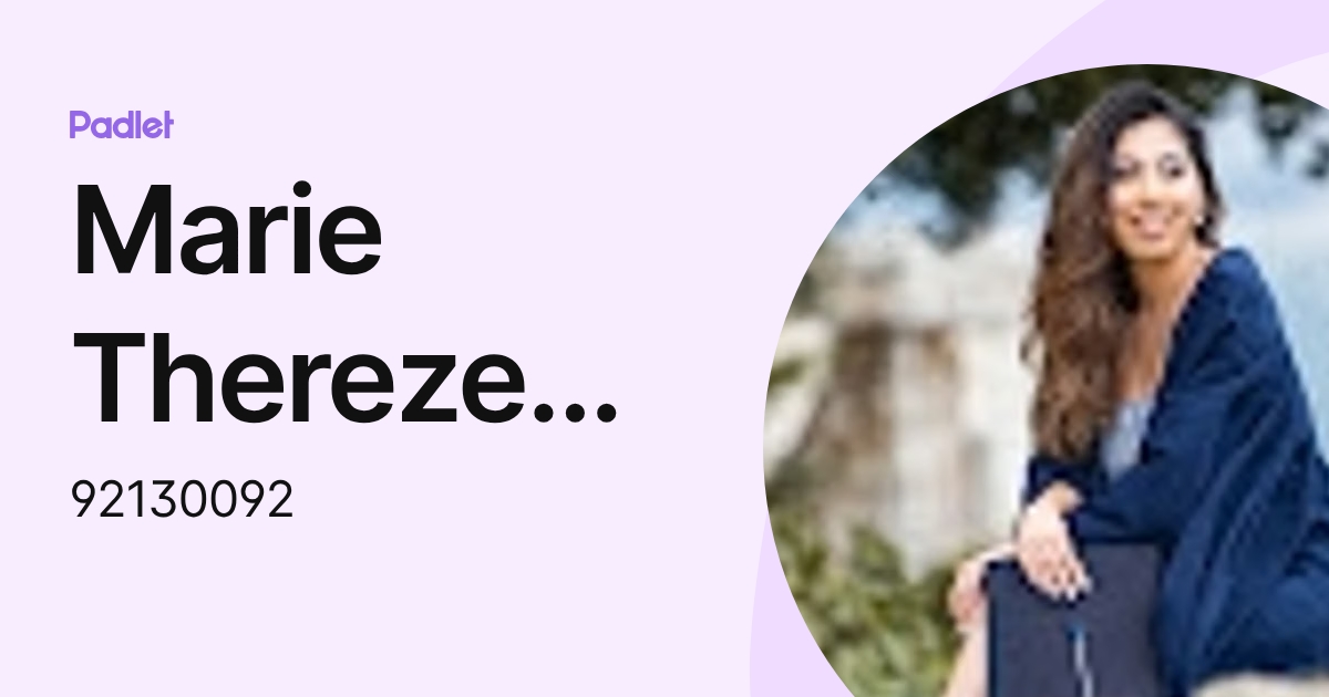 Marie Thereze Attieh 92130092 Profile Padlet Marie Thereze Attieh 92130092 Profile Padlet