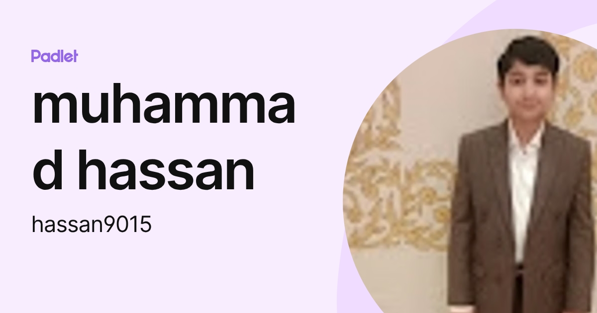 Muhammad Hassan Rind muhammad hassan (hassan9015) profile | Padlet