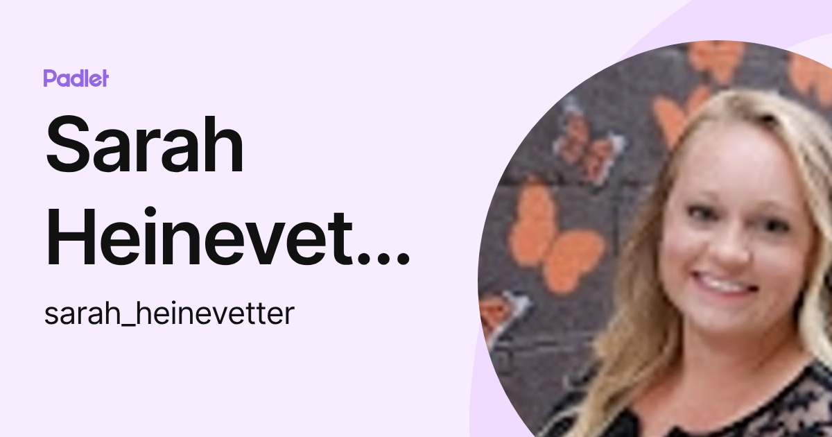 Sarah Heinevetter (sarah_heinevetter) profile | Padlet