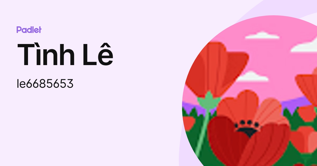 Tình Lê (le6685653) profile | Padlet