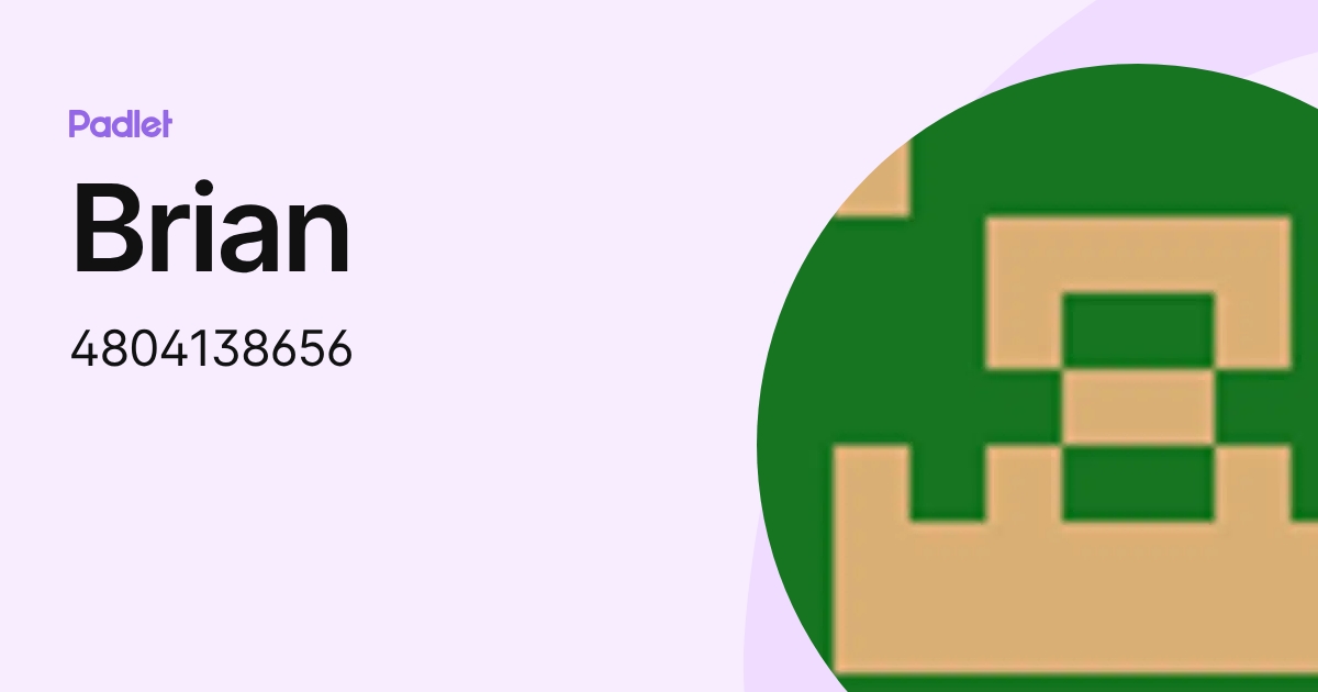 Brian (4804138656) profile | Padlet