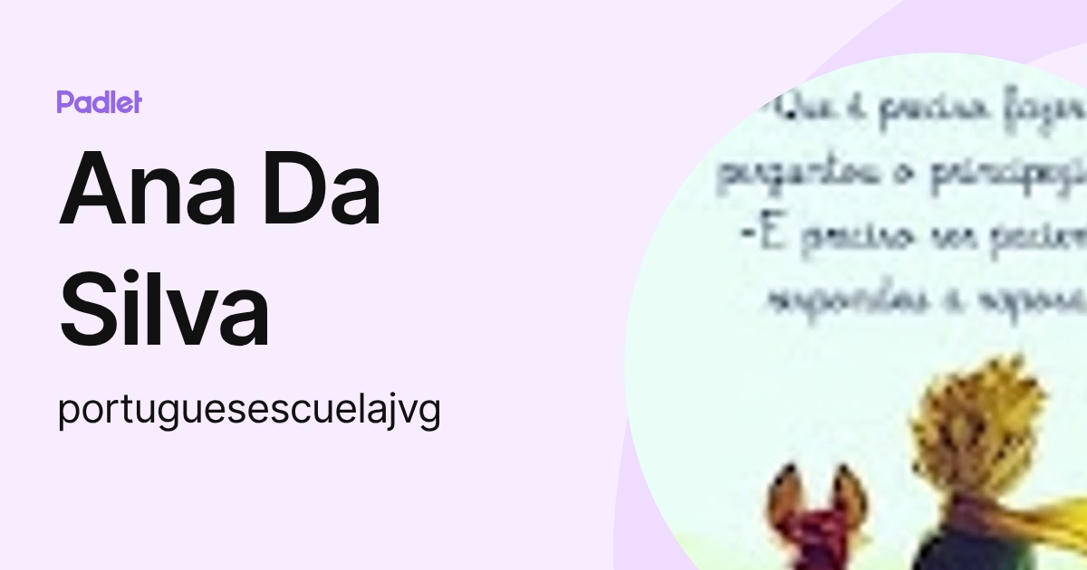 Ana Da Silva (portuguesescuelajvg) profile | Padlet