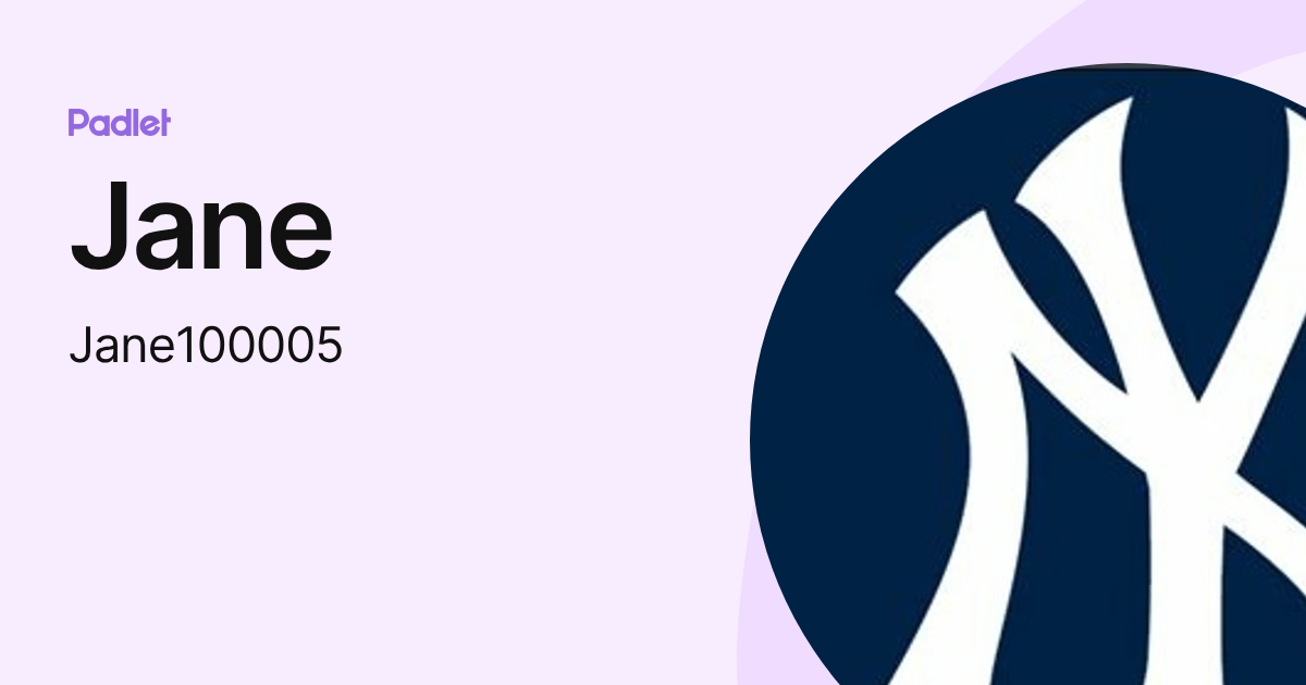Jane (Jane100005) profile | Padlet