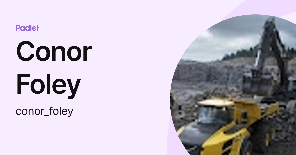 Conor Foley (conor_foley) profile | Padlet