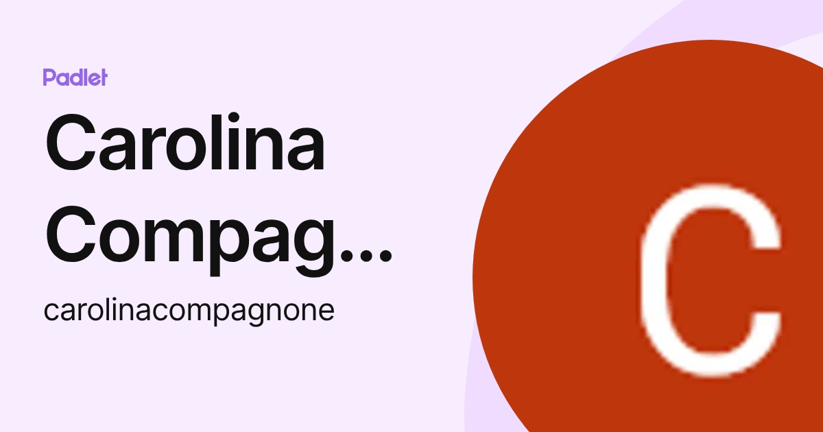 Carolina Compagnone (carolinacompagnone) profile | Padlet