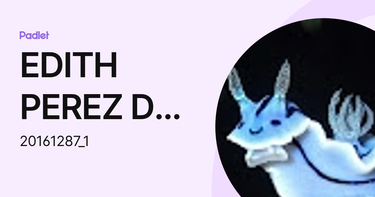 EDITH PEREZ DE JESUS (20161287_1) profile | Padlet