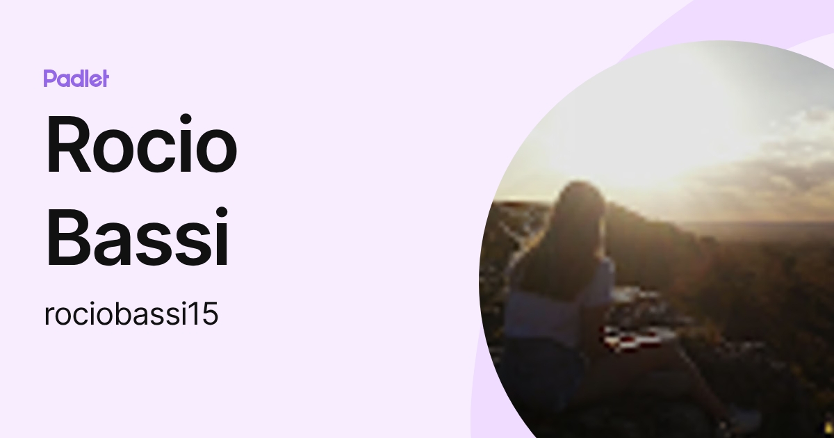 Rocio Bassi (rociobassi15) profile | Padlet
