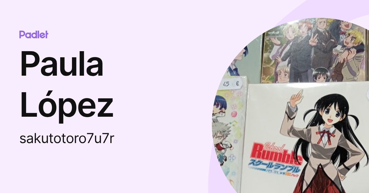 Paula López (sakutotoro7u7r) profile | Padlet
