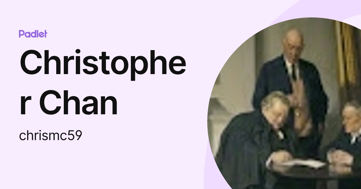 Christopher Chan (chrismc59) profile | Padlet