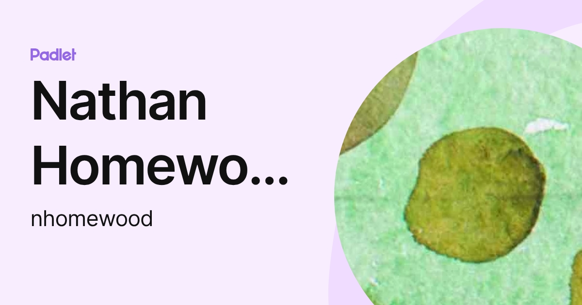 Nathan Homewood (nhomewood) profile | Padlet