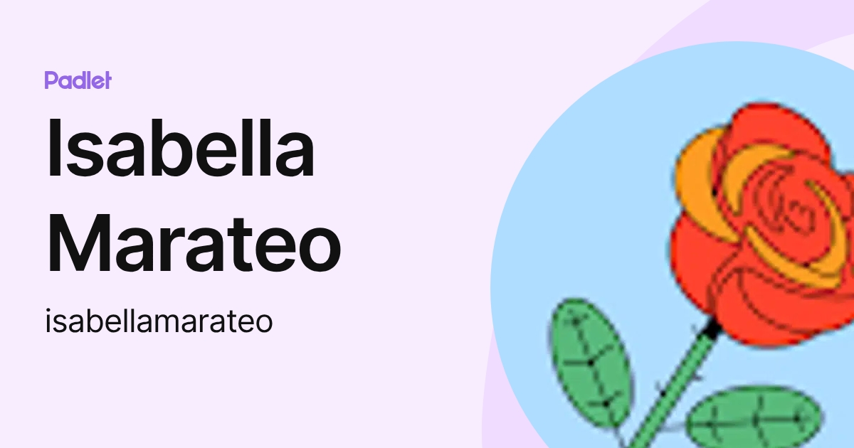 Isabella Marateo (isabellamarateo) profile | Padlet