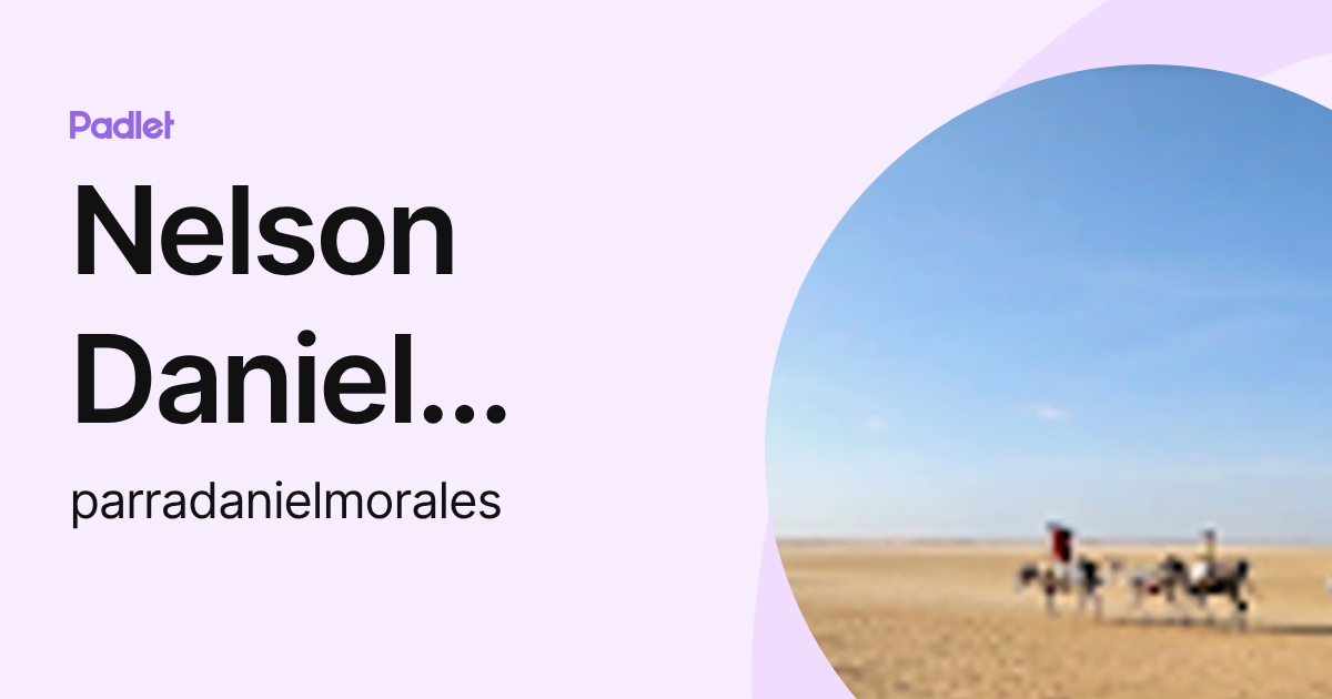 Nelson Daniel Morales Parra (parradanielmorales) profile | Padlet