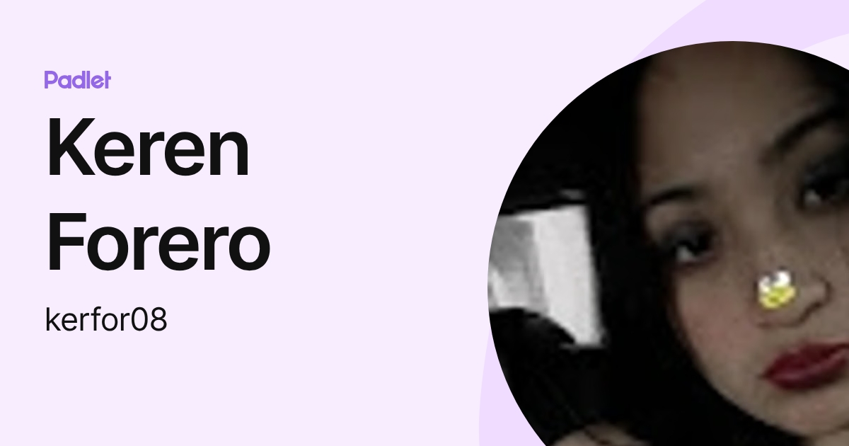 Keren Forero (kerfor08) profile | Padlet