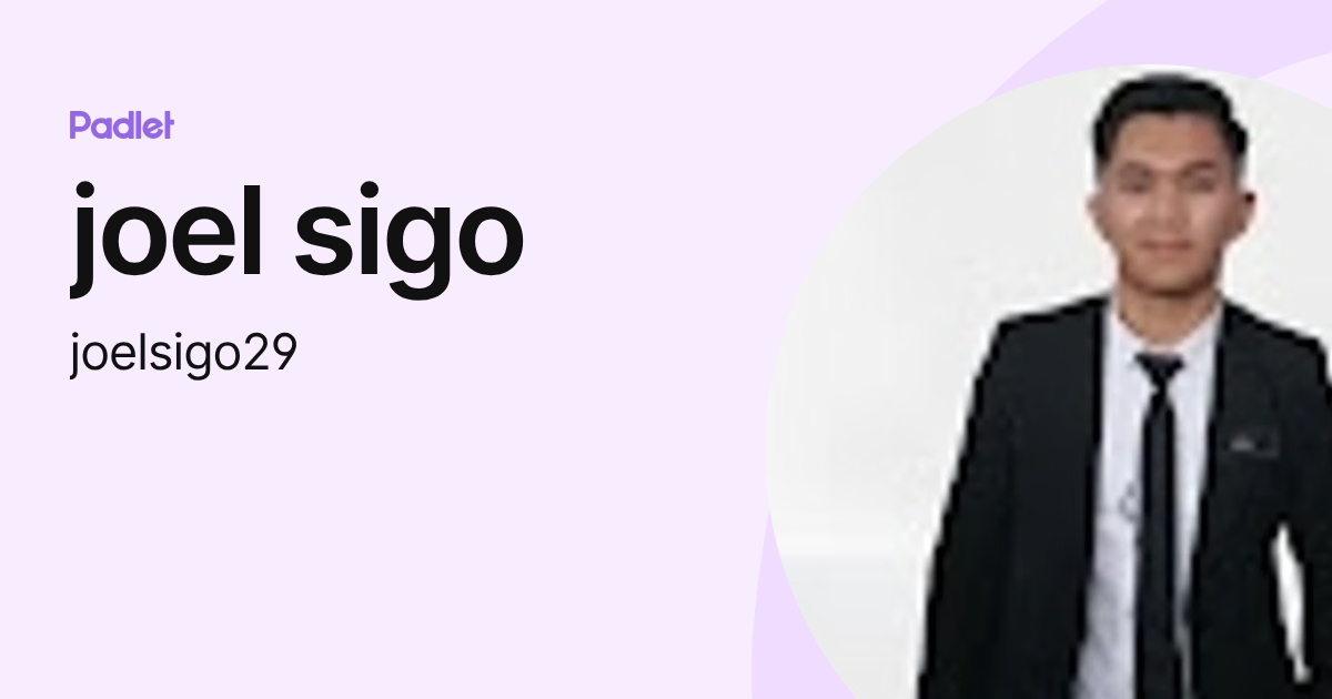 joel sigo (joelsigo29) profile | Padlet