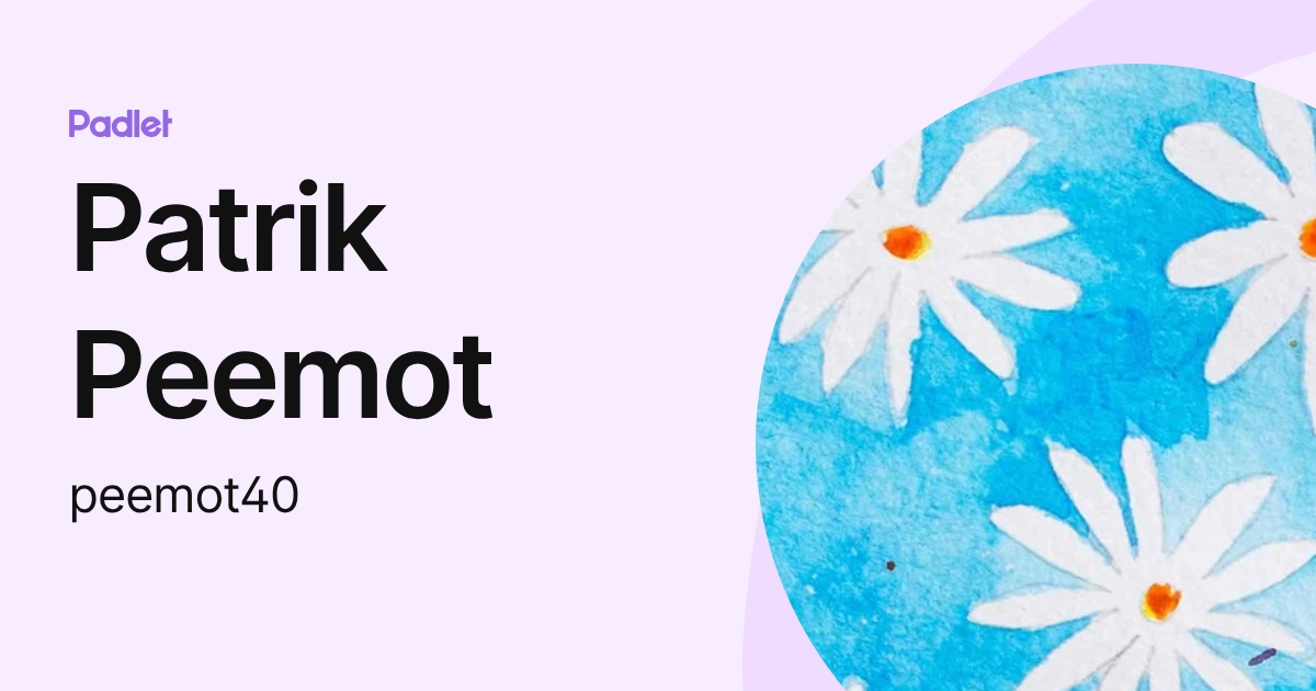 Patrik Peemot (peemot40) profile | Padlet