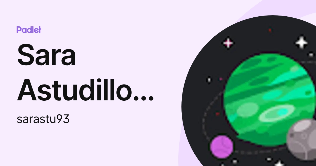 Sara Astudillo losada (sarastu93) profile | Padlet