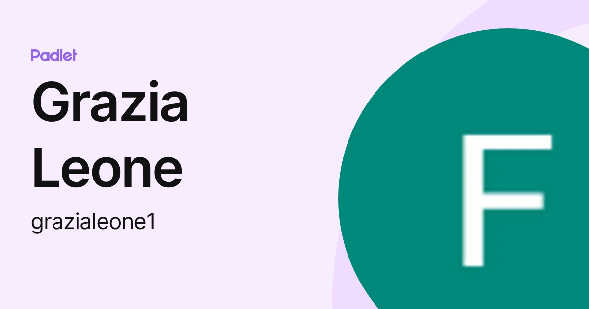 Grazia Leone (grazialeone1) profile | Padlet