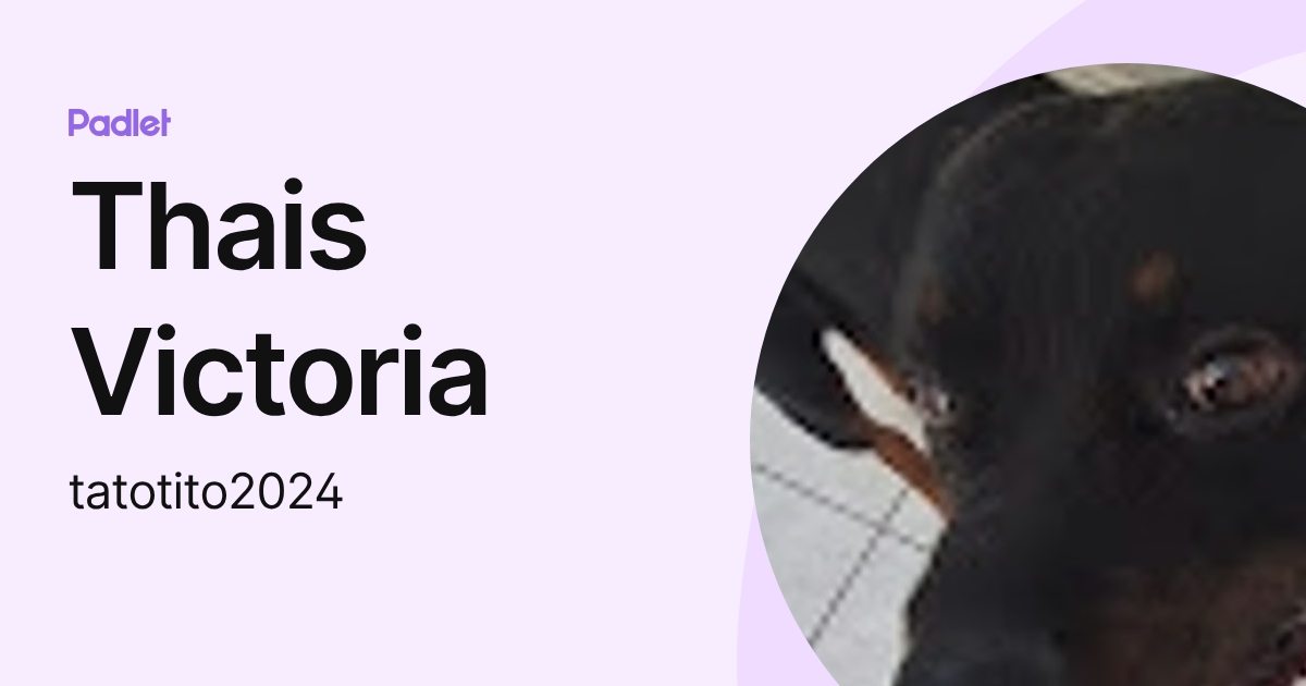 Thais Victoria (tatotito2024) profile | Padlet