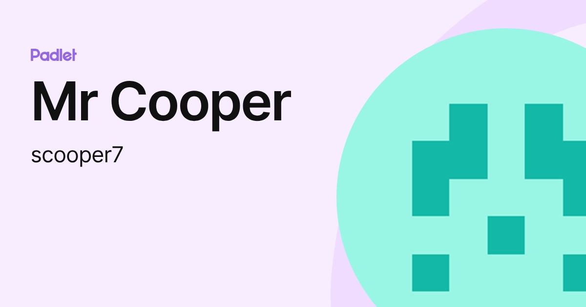 Mr Cooper (scooper7) profile | Padlet