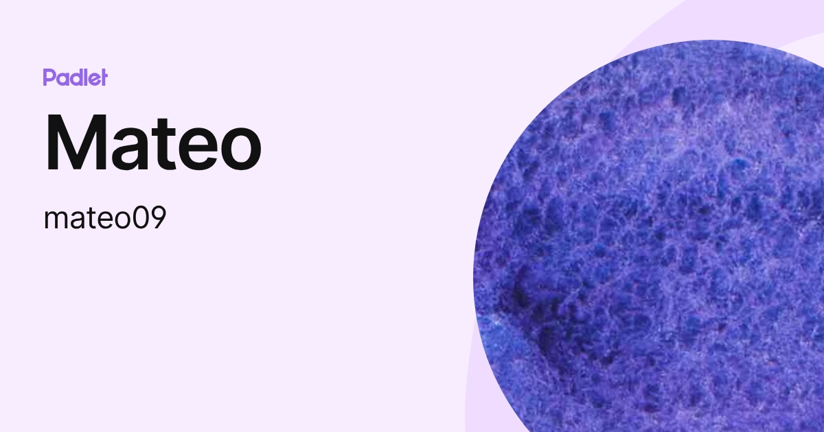 Mateo (mateo09) profile | Padlet