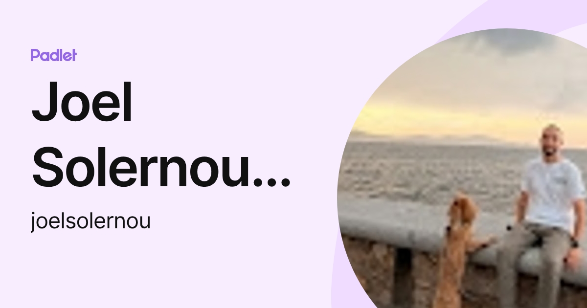 Joel Solernou Sama (joelsolernou) profile | Padlet