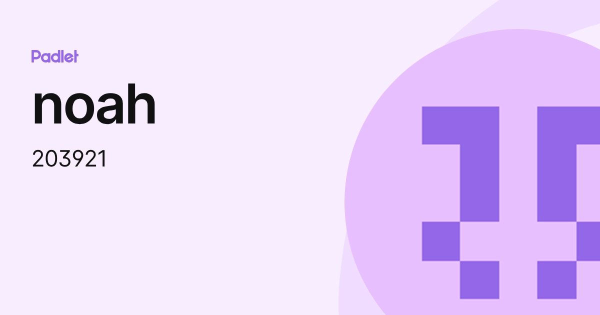 noah (203921) profile | Padlet