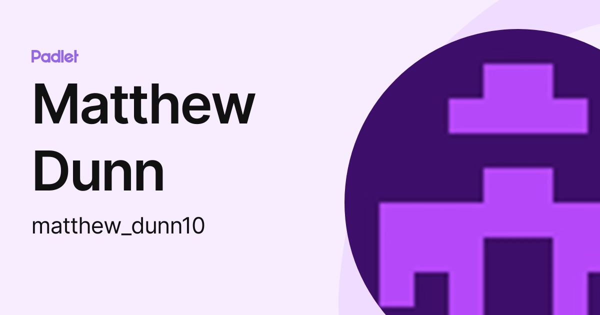 Matthew Dunn Matthewdunn10 Profile Padlet 