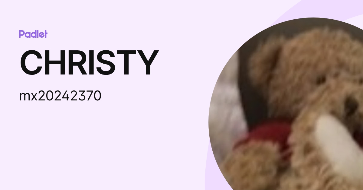 CHRISTY (mx20242370) profile | Padlet