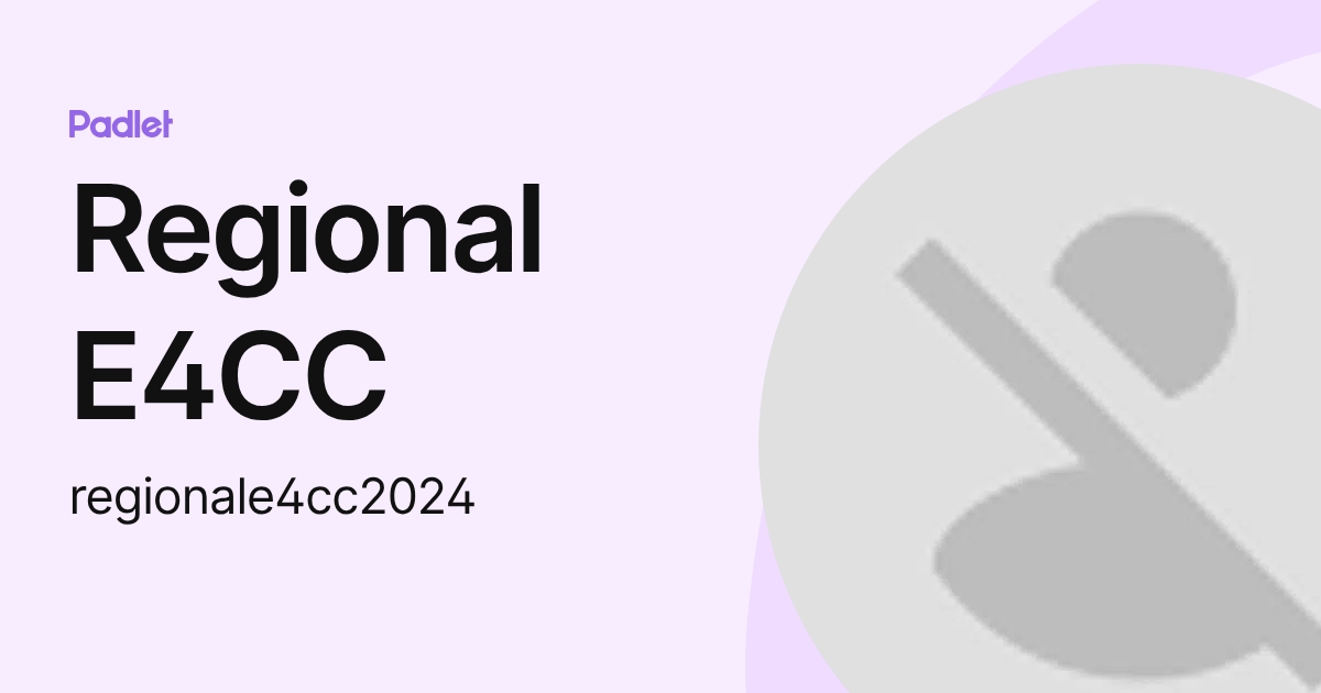Regional E4CC (regionale4cc2024) profile | Padlet