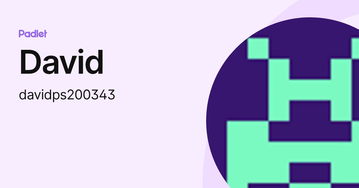 David (davidps200343) profile | Padlet