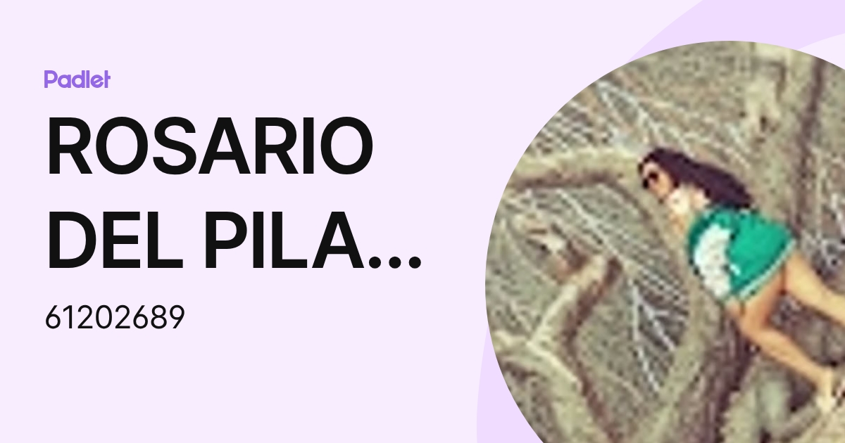 ROSARIO DEL PILAR GARATE RAMIREZ (61202689) profile | Padlet