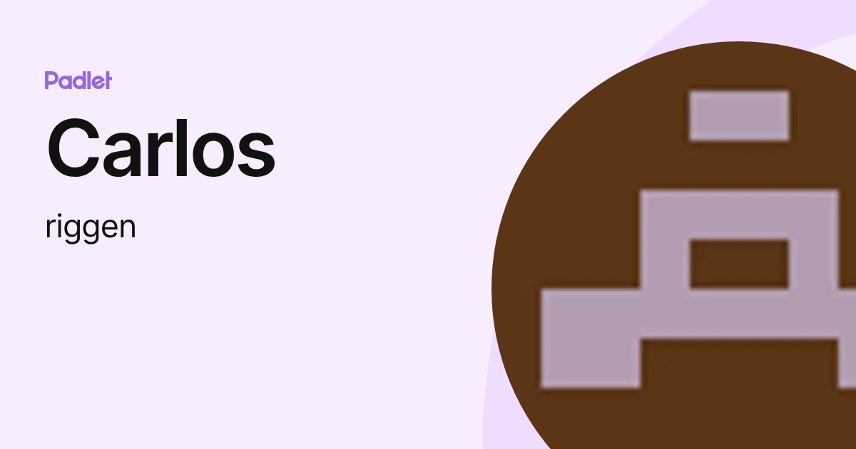 Carlos (riggen) profile | Padlet