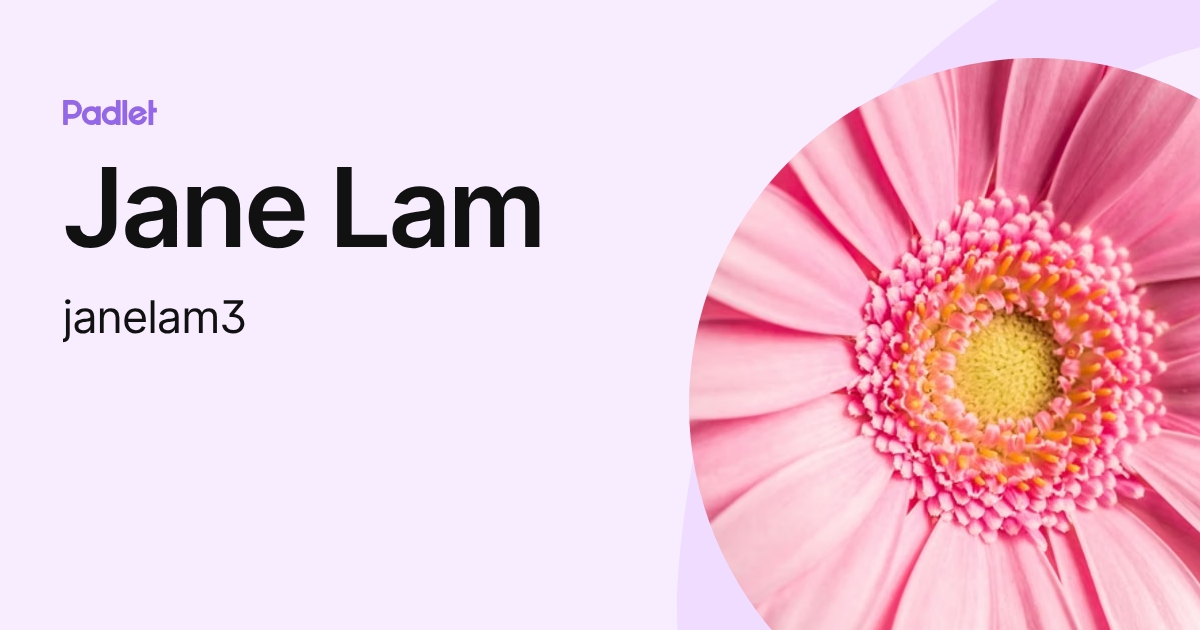 Jane Lam (janelam3) profile | Padlet