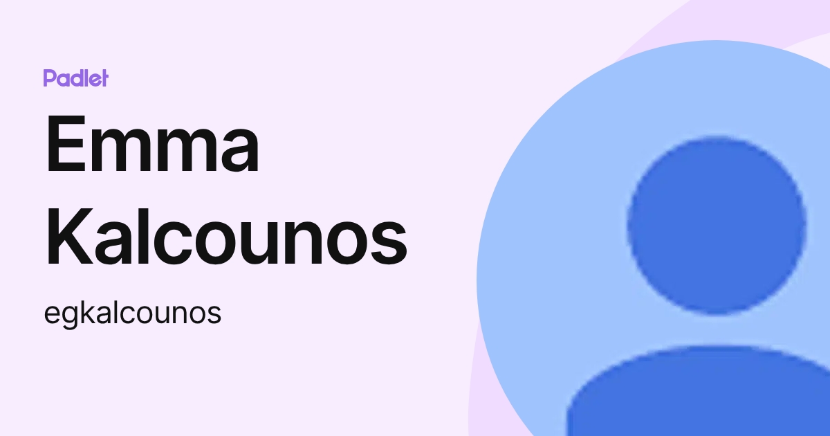 Emma Kalcounos (egkalcounos) profile Padlet