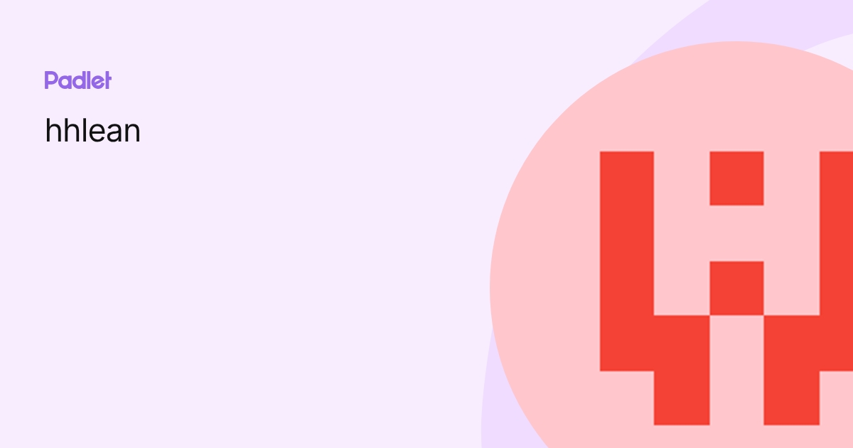 hhlean profile | Padlet