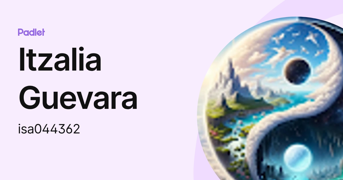 Itzalia Guevara (isa044362) profile | Padlet