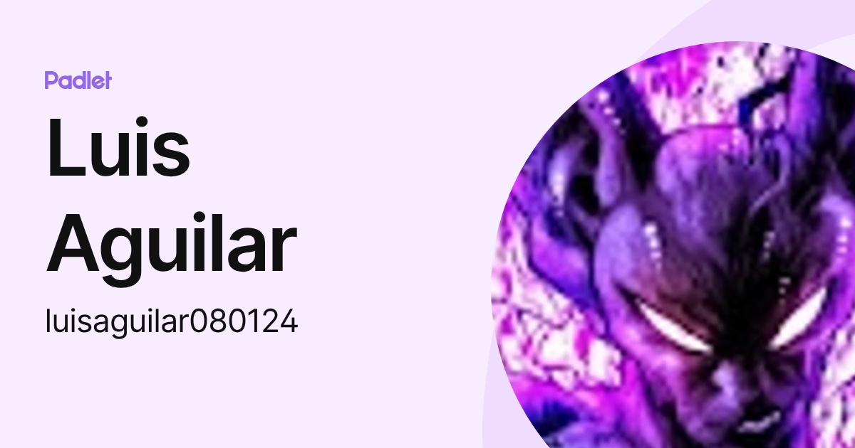 Luis Aguilar (luisaguilar080124) profile | Padlet