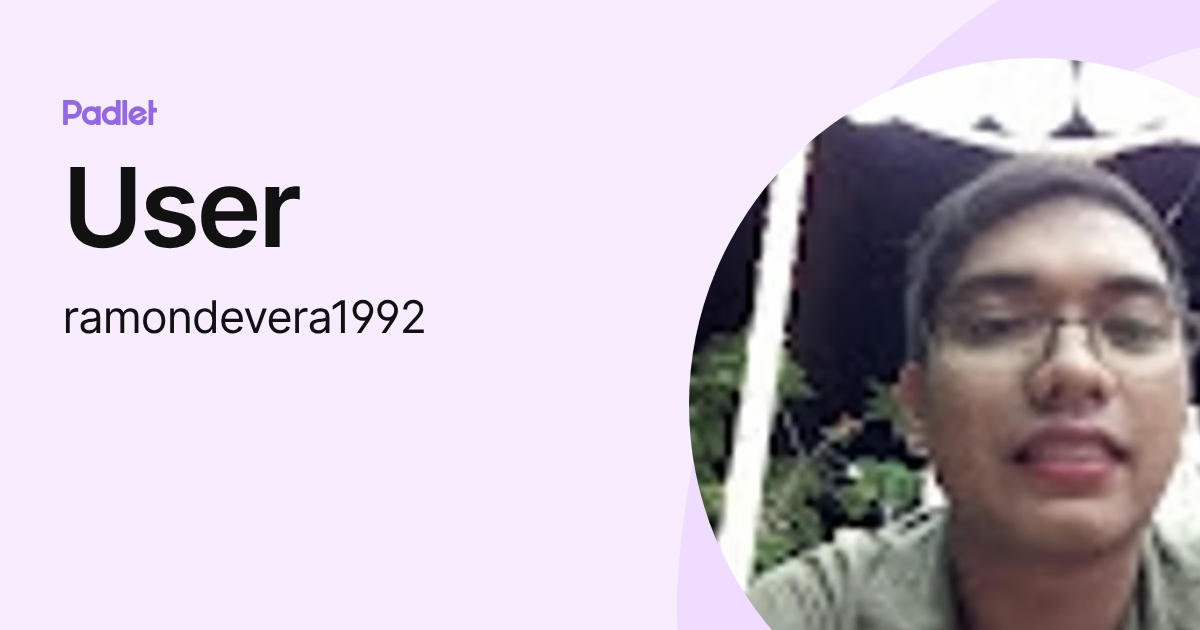 Ramon De Vera (ramondevera1992) profile | Padlet