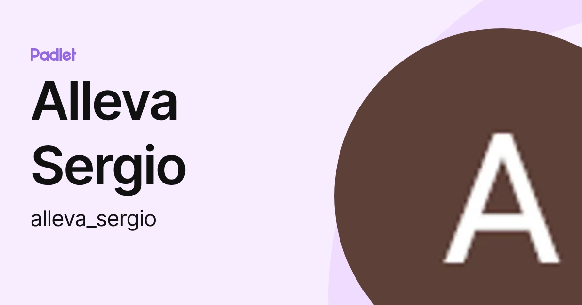 Alleva Sergio (alleva_sergio) profile | Padlet