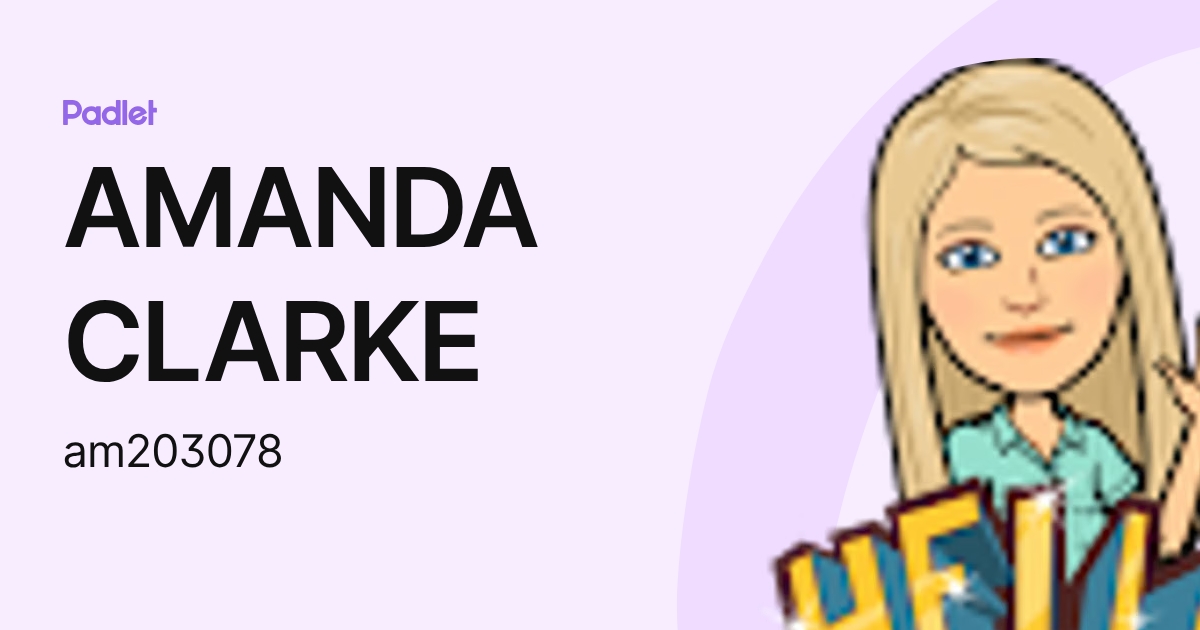AMANDA CLARKE (am203078) profile | Padlet