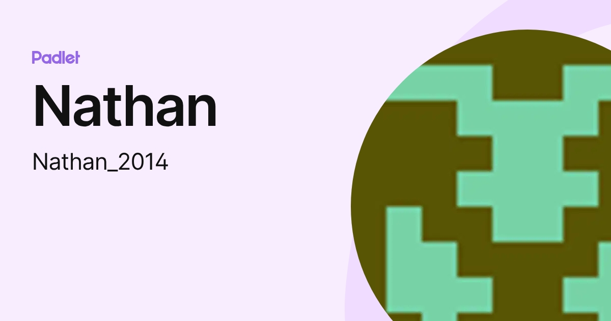 Nathan (Nathan_2014) profile | Padlet