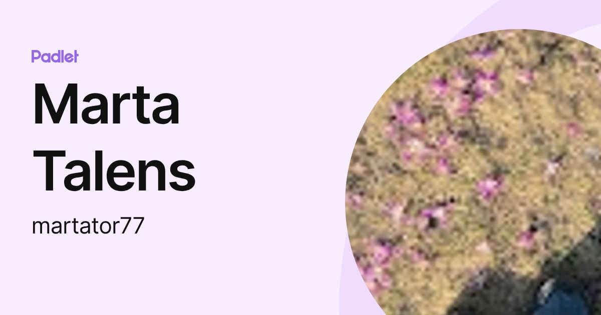 Marta Talens (martator77) profile | Padlet