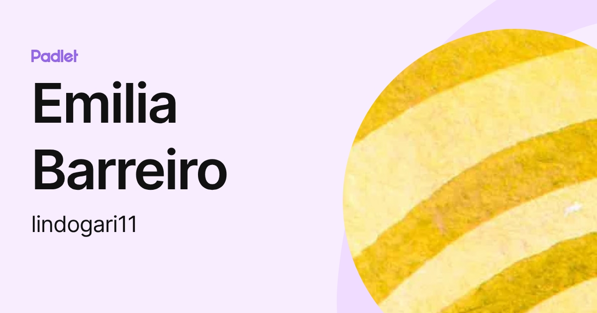 Emilia Barreiro (lindogari11) profile | Padlet