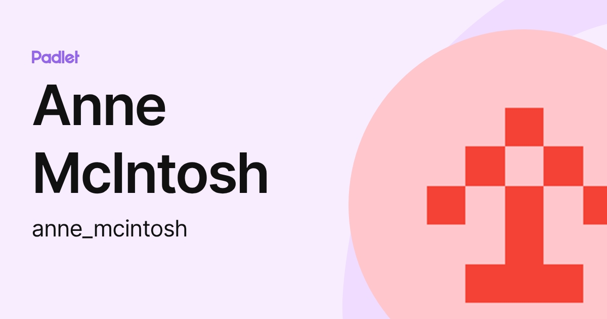 Anne McIntosh (anne_mcintosh) profile | Padlet
