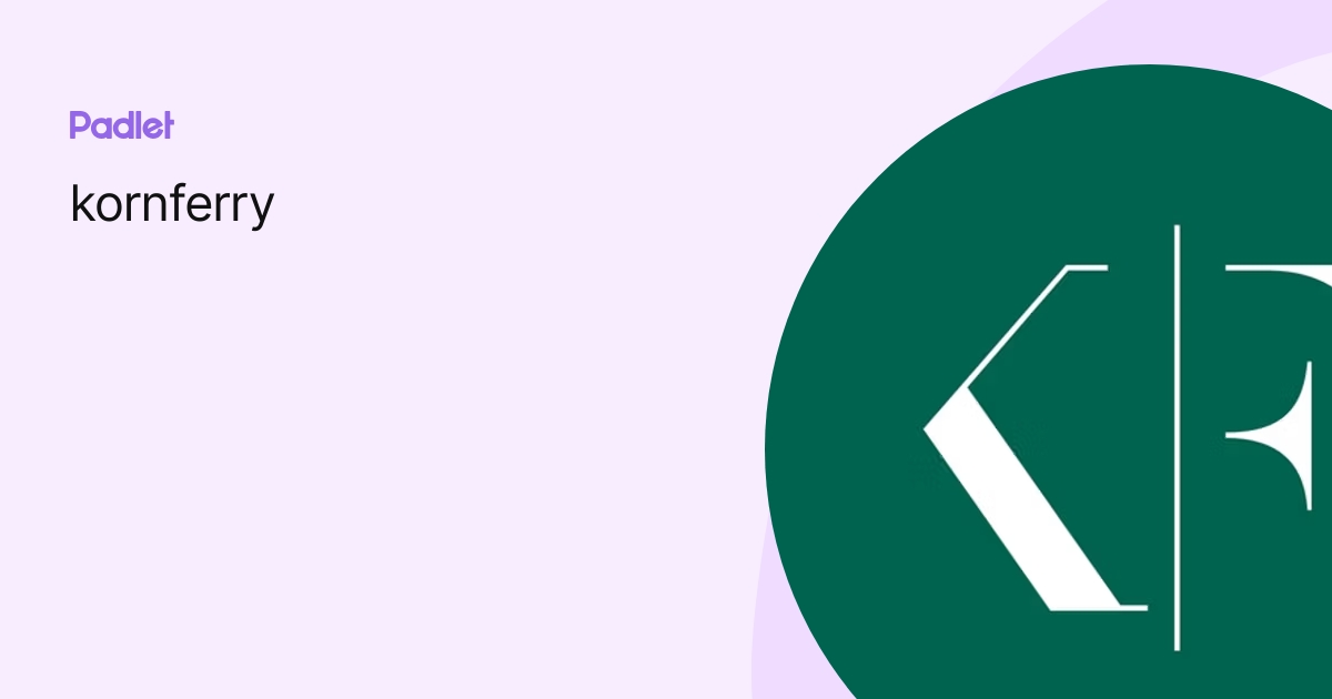 kornferry profile | Padlet