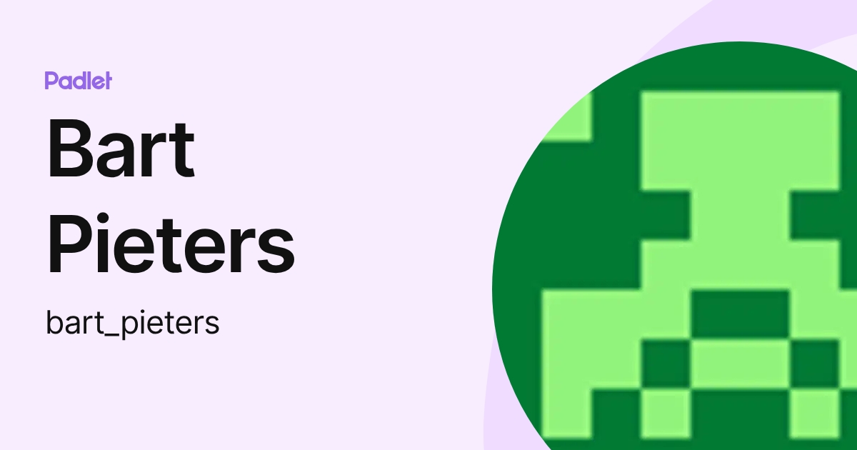 Bart Pieters (bart_pieters) profile | Padlet